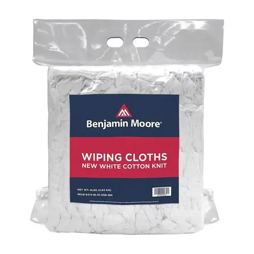 Wiping Cloth Cotton Knit 8 lb White