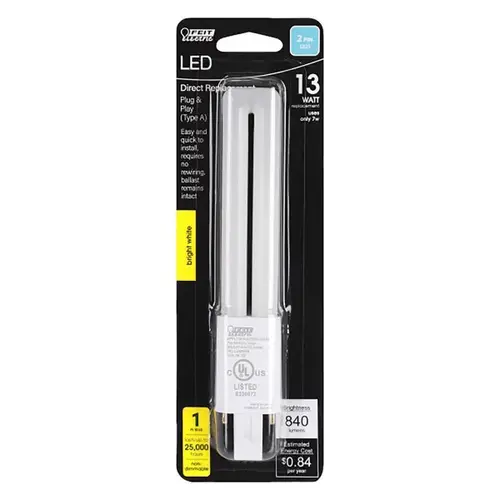 LED Light Bulb PL GX23-2 Bright White 13 Watt Equivalence White