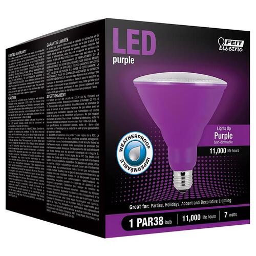 LED Bulb PAR 38 E26 (Medium) Purple 90 Watt Equivalence Clear - pack of 4