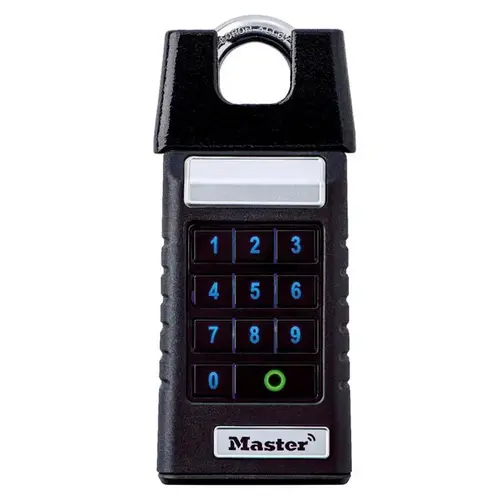 Shrouded Padlock ProSeries 5.43" H X 1.71" W X 2.43" L Metal Single Locking Bluetooth Shrouded P Black