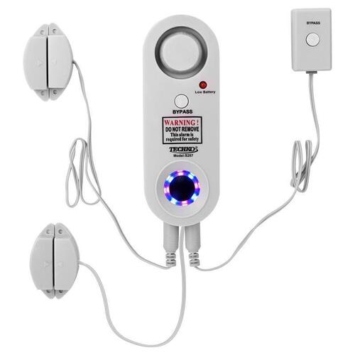 Security Alarm Battery Powered/Plug-In Indoor and Outdoor White White
