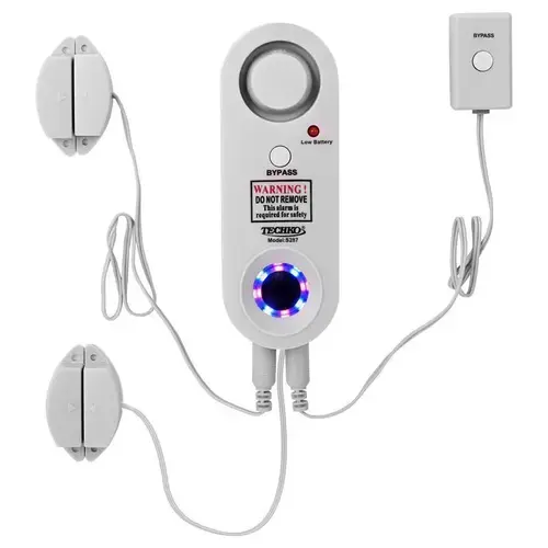 Techko S287 Security Alarm Battery Powered/Plug-In Indoor and Outdoor White White