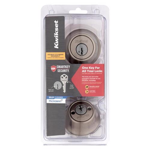 665 Series 665 15 SMT Deadbolt, 3 Grade, Keyed Key, Zinc, Satin Nickel, 2-3/8, 2-3/4 in Backset