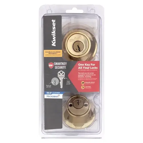 665 Series 665 3 SMT Deadbolt, 3 Grade, Keyed Key, Zinc, Polished Brass, 2-3/8, 2-3/4 in Backset