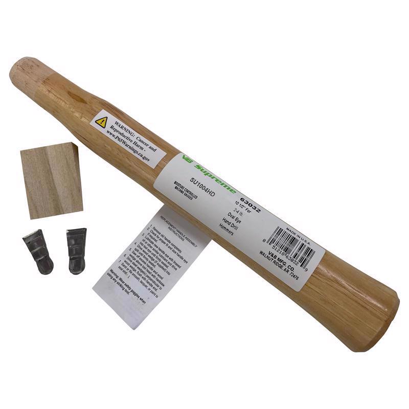 Vaughan 63032 Replacement Handle Supreme 10.5" American Hickory Hammer Brown Brown