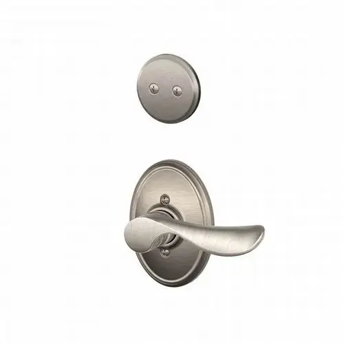 Right Hand Champagne Lever with Wakefield Rose Dummy Interior Trim Satin Nickel Finish