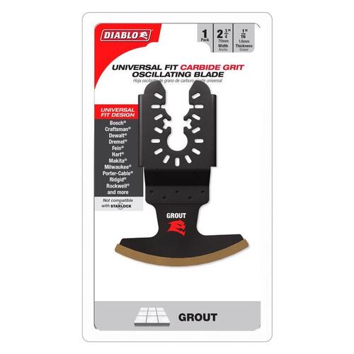 Freud DOU16CGX Oscillating Grout Removal Blade 2-3/4" W Carbide Grit Grout