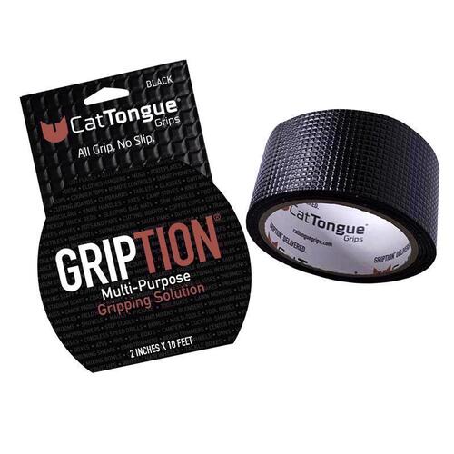 CatTongue Grips UC18-00162 Anti-Slip Tape Gripton Black 2" W X 10 ft. L 1 pk Black