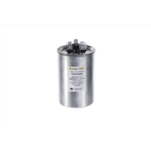 Titan Pro Run Capacitor 40+5 MFD 440/370-Volt Round