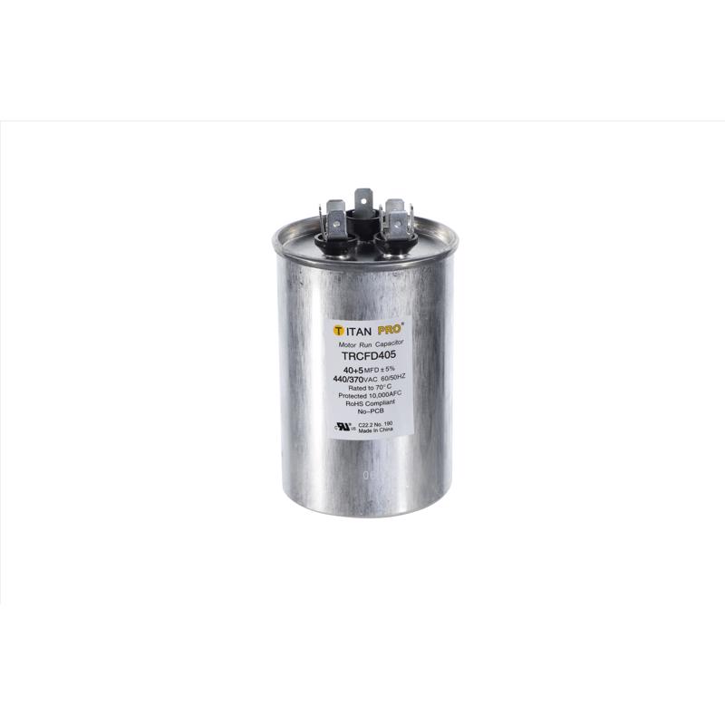 Packard TRCFD405 Titan Pro Run Capacitor 40+5 MFD 440/370-Volt Round