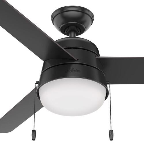 Hunter 50386 Ceiling Fan Aker 52" Matte Black LED Indoor and Outdoor Matte
