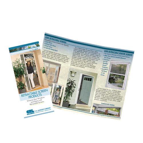 Euro Retractable Screen Trifold Sales Flyer - pack of 50