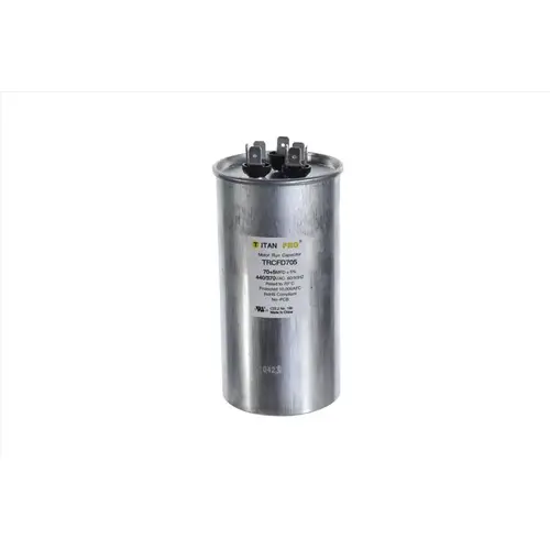 Packard TRCFD705 Titan Pro Run Capacitor 70+5 MFD 440/370-Volt Round Silver