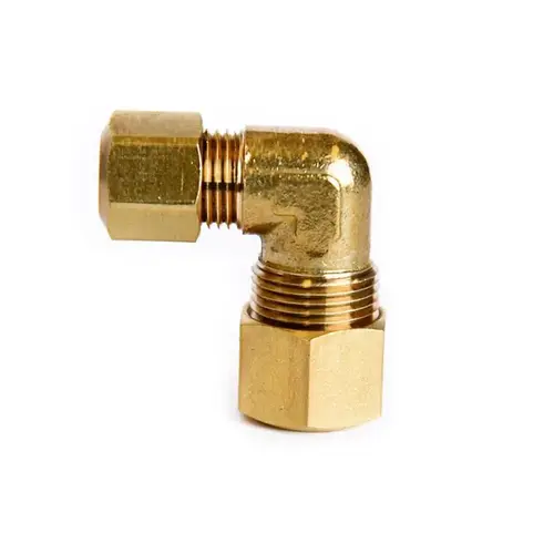 90 Degree Elbow 3/8" Compression X 1/4" D Compression Brass