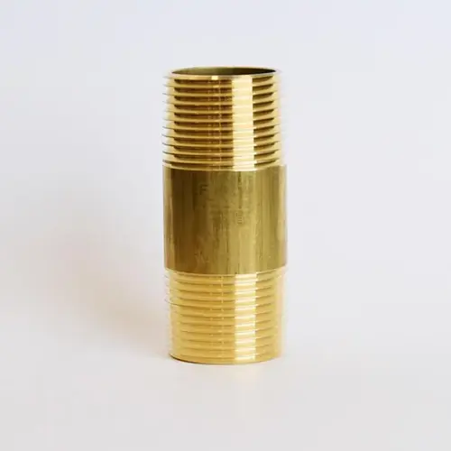 Nipple 1" MPT 1" D MPT Yellow Brass 3" L