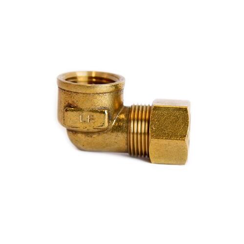 90 Degree Elbow 5/8" Compression X 1/2" D FPT Brass