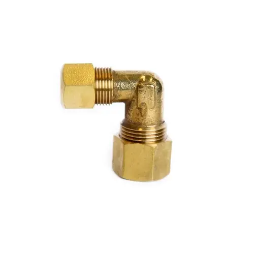 90 Degree Elbow 1/2" Compression X 3/8" D Compression Brass - pack of 5