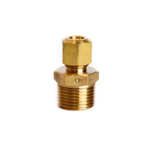 Connector 1/4" Compression X 3/8" D MPT Brass - pack of 5