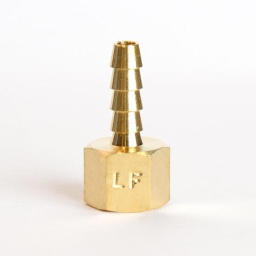 Adapter Brass 1/8" D X 3/16" D Yellow - pack of 5