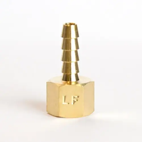 Adapter Brass 1/8" D X 3/16" D Yellow