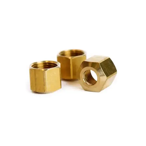 Nut 1/4" Compression X 1/4" D Compression Brass