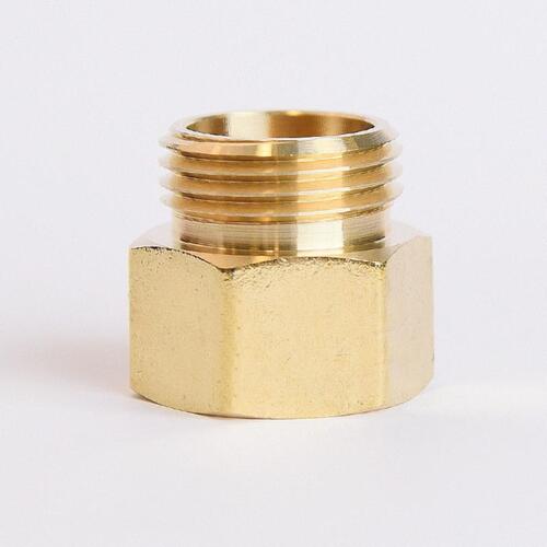 Hose Adapter Brass 3/4" D X 3/4" D Gold