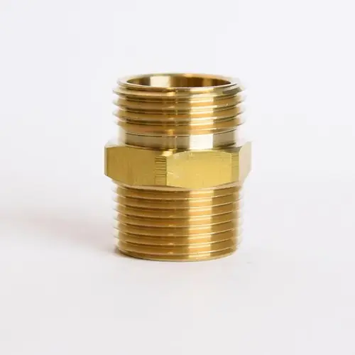 Hose Adapter Brass 3/4" D X 3/4" D Gold