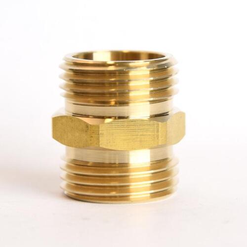 Hose Adapter Brass 3/4" D X 3/4" D Gold