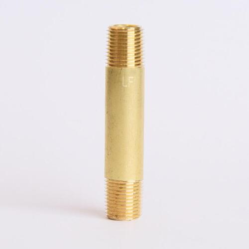 Nipple 1/8" MPT X 1/8" D MPT Red Brass 2" L - pack of 5