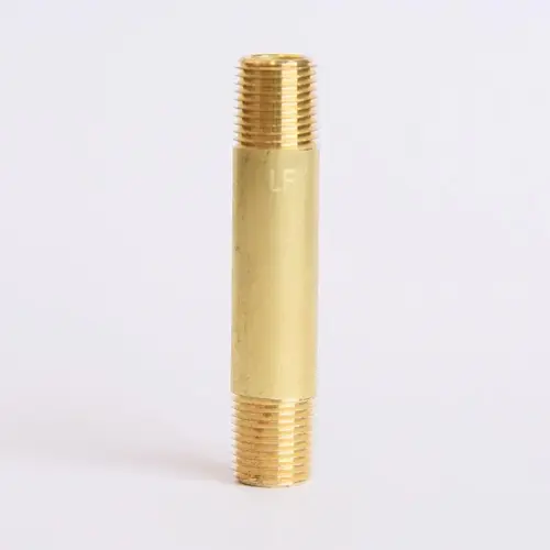 Nipple 1/8" MPT X 1/8" D MPT Yellow Brass 2" L