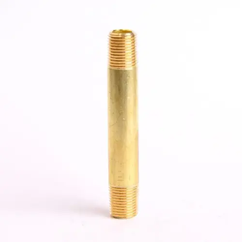 Nipple 1/8" MPT X 1/8" D MPT Red Brass 2-1/2" L - pack of 5