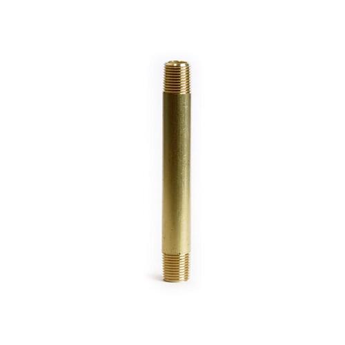 Nipple 1/8" MPT X 1/8" D MPT Red Brass 3" L