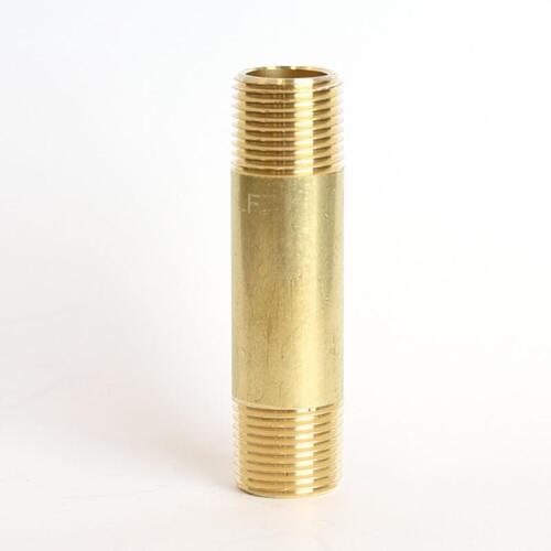 Nipple 3/8" MPT 3/8" D MPT Yellow Brass 2-1/2" L