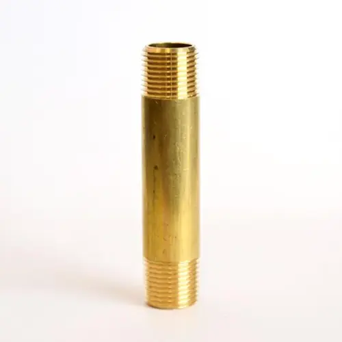 Nipple 3/8" MPT X 3/8" D MPT Red Brass 3" L - pack of 5