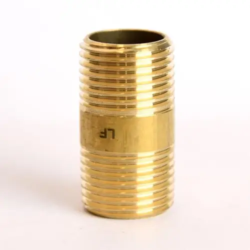 Nipple 1/2" MPT X 1/2" D MPT Red Brass 1-1/2" L - pack of 5