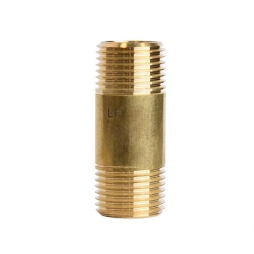 Nipple 1/2" MPT 1/2" D MPT Yellow Brass 2" L