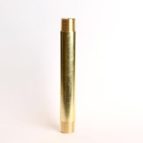 Nipple 1/2" MPT 1/2" D MPT Yellow Brass 6" L