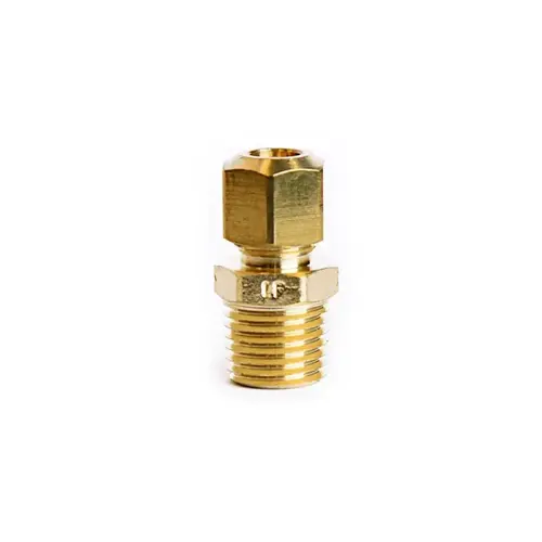 Connector 1/4" Compression X 1/4" D Male Brass - pack of 5