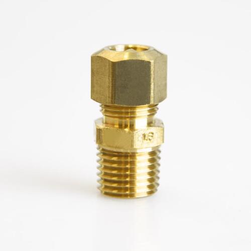 Connector 5/16" Compression X 1/4" D MPT Brass