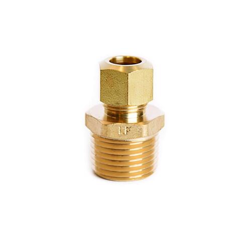 Connector 3/8" Compression X 1/2" D Male Brass