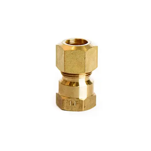 Coupling 3/8" Compression X 1/4" D FPT Brass