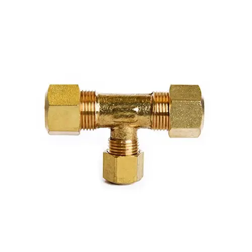 Tee 3/8" Compression X 3/8" D Compression Brass - pack of 5