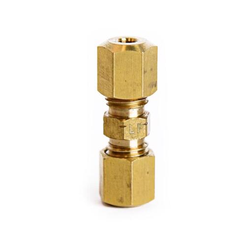 Union 1/8" Compression X 1/8" D Compression Yellow Brass - pack of 5