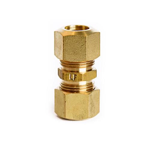 Union 3/8" Compression X 3/8" D Compression Yellow Brass