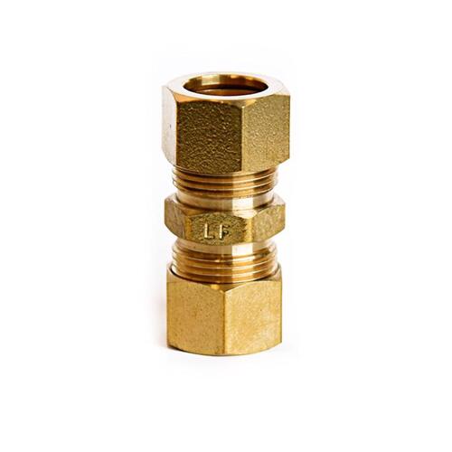 Union 5/8" Compression X 5/8" D Compression Yellow Brass