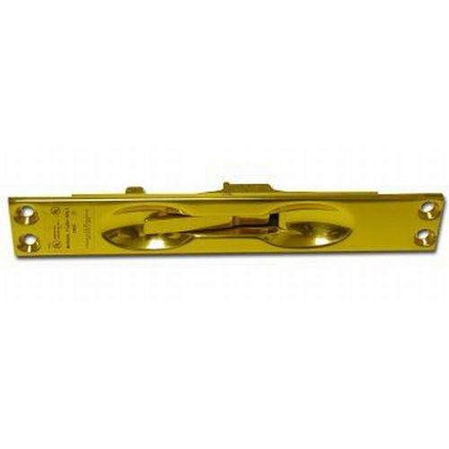 12" Manual Flush Bolt for Metal Door with 1" Width Bright Brass Finish
