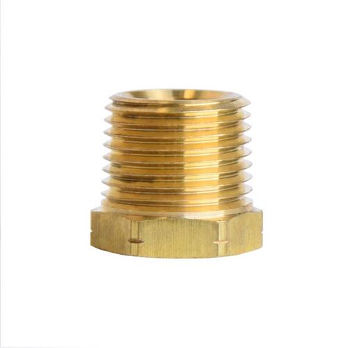 Hex Bushing 3/8" MPT X 1/4" D FPT Brass - pack of 5