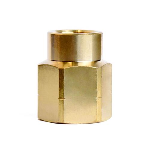 Reducing Coupling 1/2" FPT X 3/8" D FPT Yellow Brass