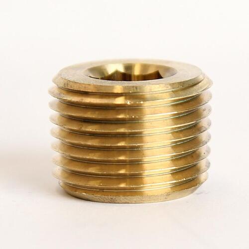 Counter Sunk Plug 1/2" MPT Brass