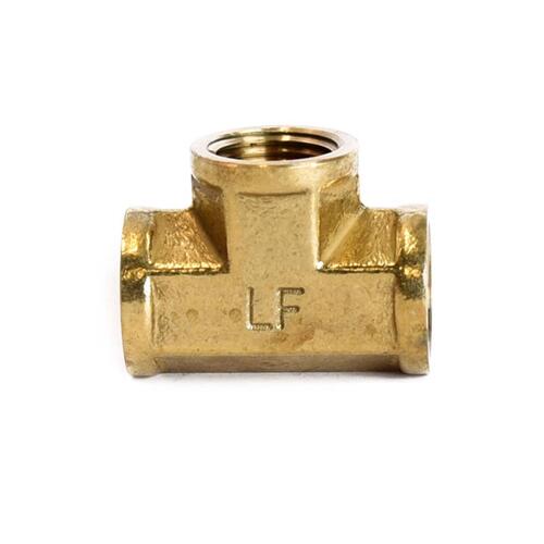 Tee 3/8" FPT X 3/8" D FPT Brass - pack of 5